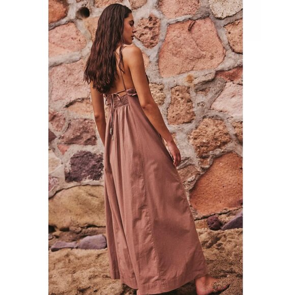 Free People Lovey Maxi Dress in BROWNIE XL NWT - Picture 2 of 8